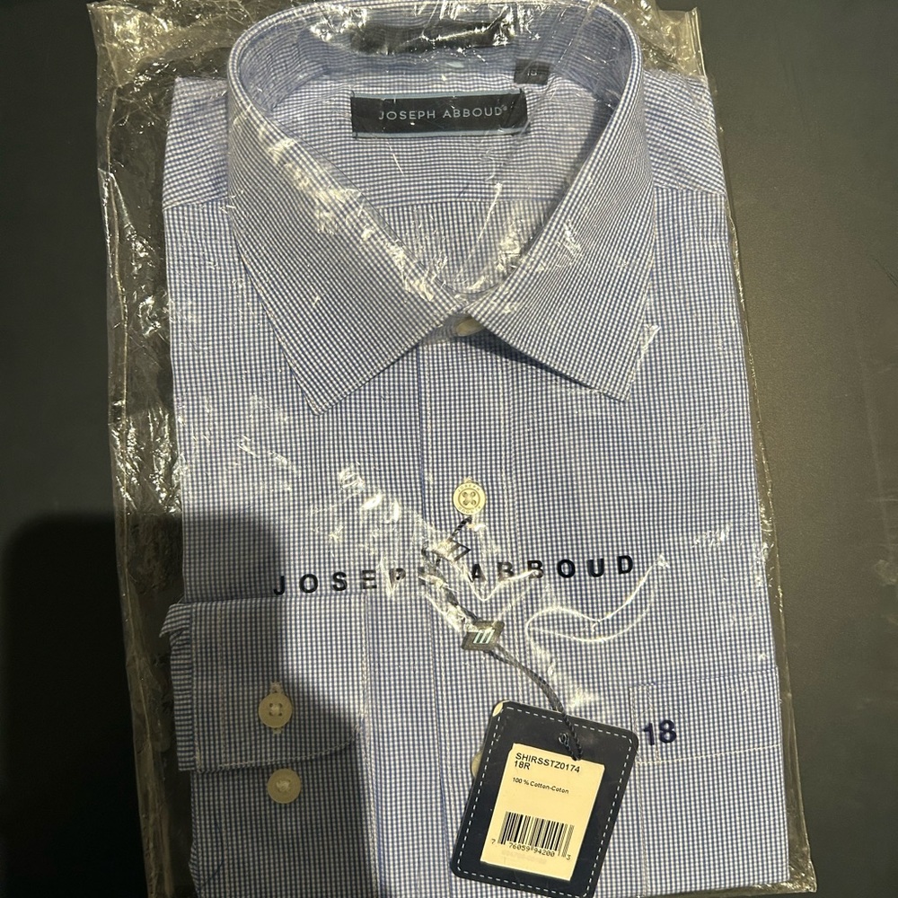 Joseph Abboud Kids Navy Check Button Down Shirt